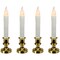 Northlight Frosted LED Flickering Window Candles with Timer - 8.5" - Set of 4